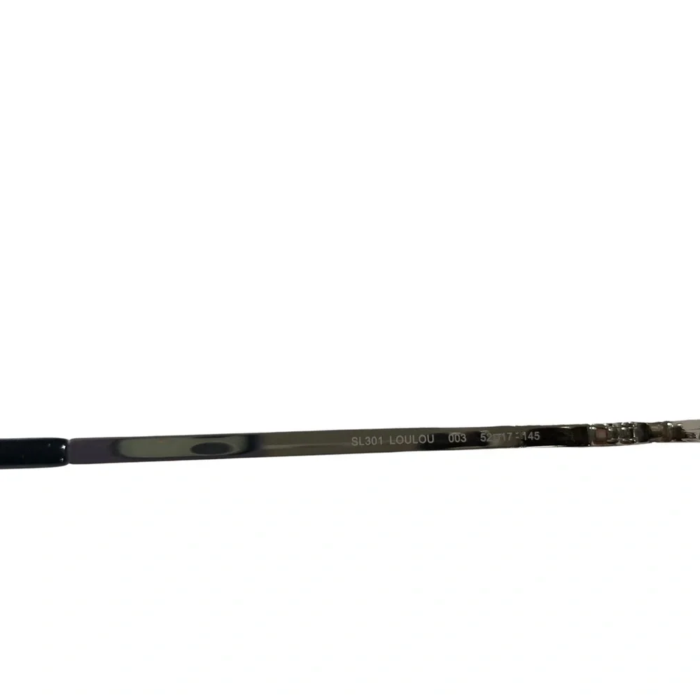 New Saint Laurent LOULOU Mirror Heart Shaped Sunglasses Silver w/ silver lenses - Picture 12 of 13